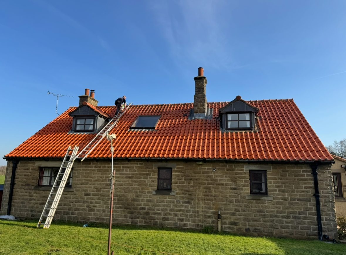 Roof cleaning result in Leeds